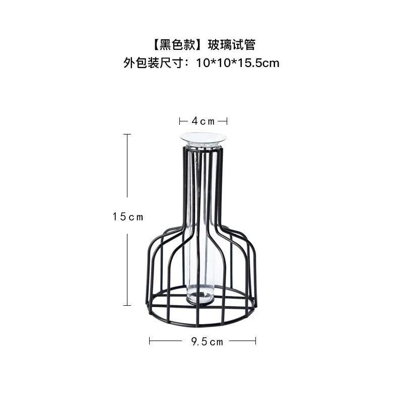 Simple Style Irregular Iron Vase Artificial Decorations