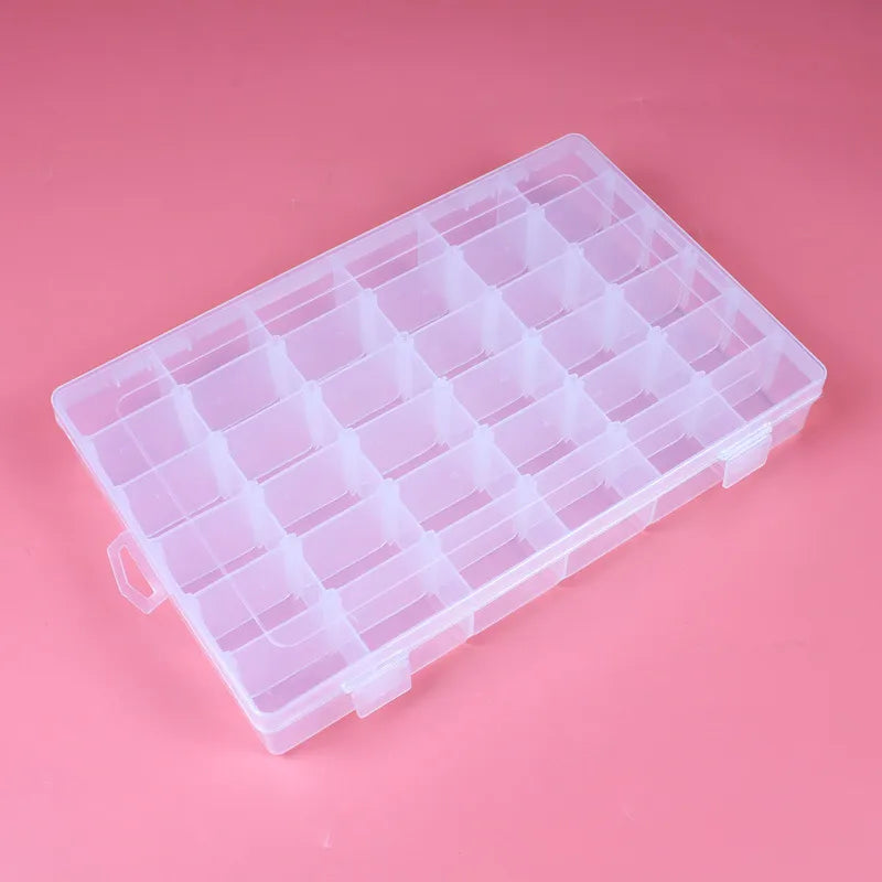 jewelry box plastic detachable 36 small lattice jewelry necklace ring earrings storage box
