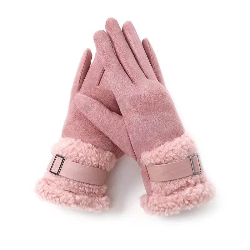 women's lady simple style solid color gloves 1 pair