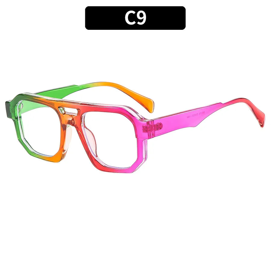 Casual Solid Color Ac Square Full Frame Men's Sunglasses