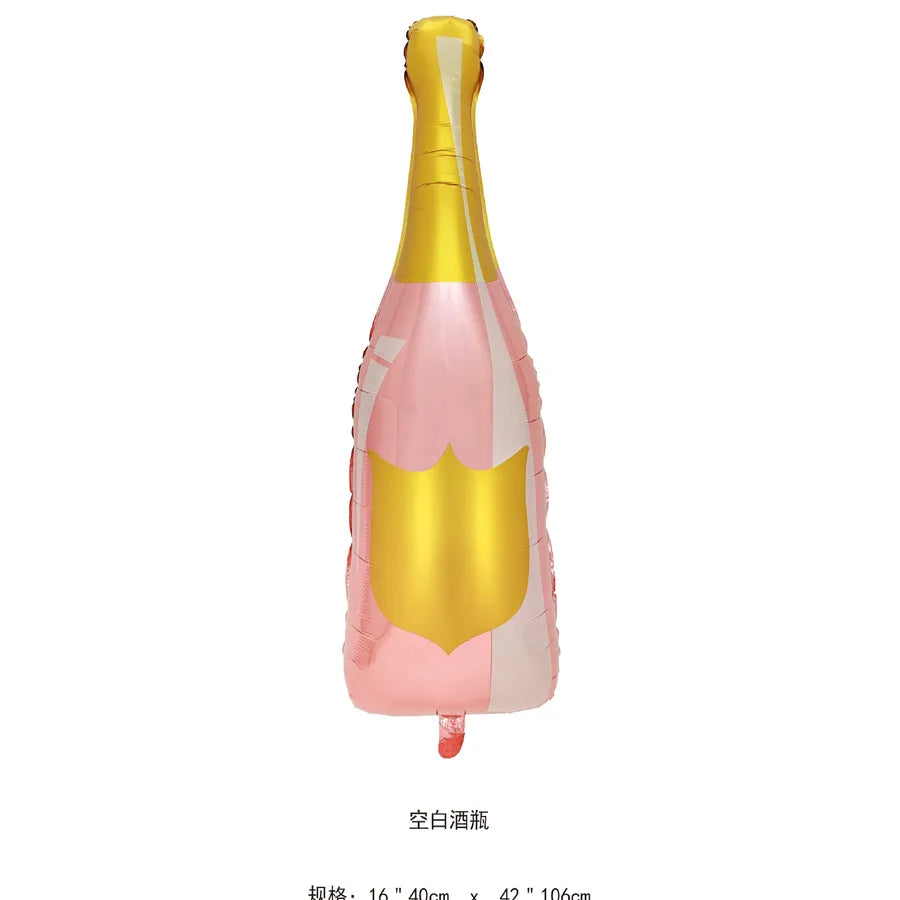 cute exaggerated romantic beer wine glass wine bottle aluminum film party birthday festival balloons
