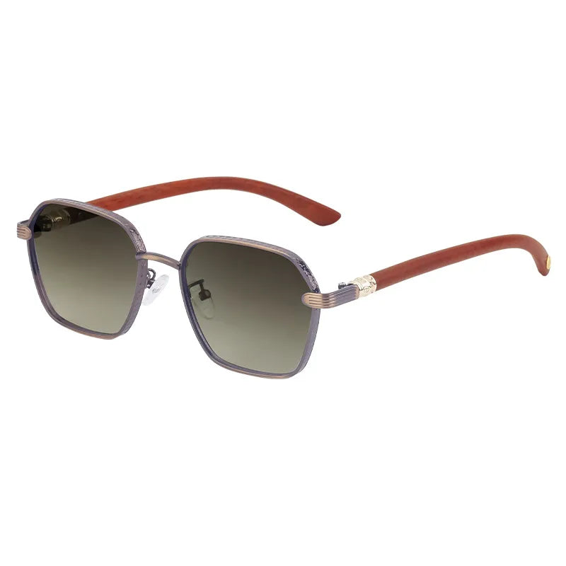 Vacation Classic Style Solid Color Pc Square Full Frame Men's Sunglasses