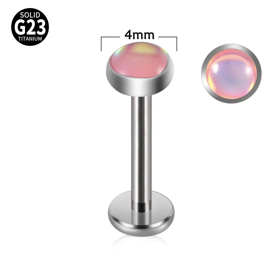 casual cute shiny solid color g23 titanium lip stud in bulk