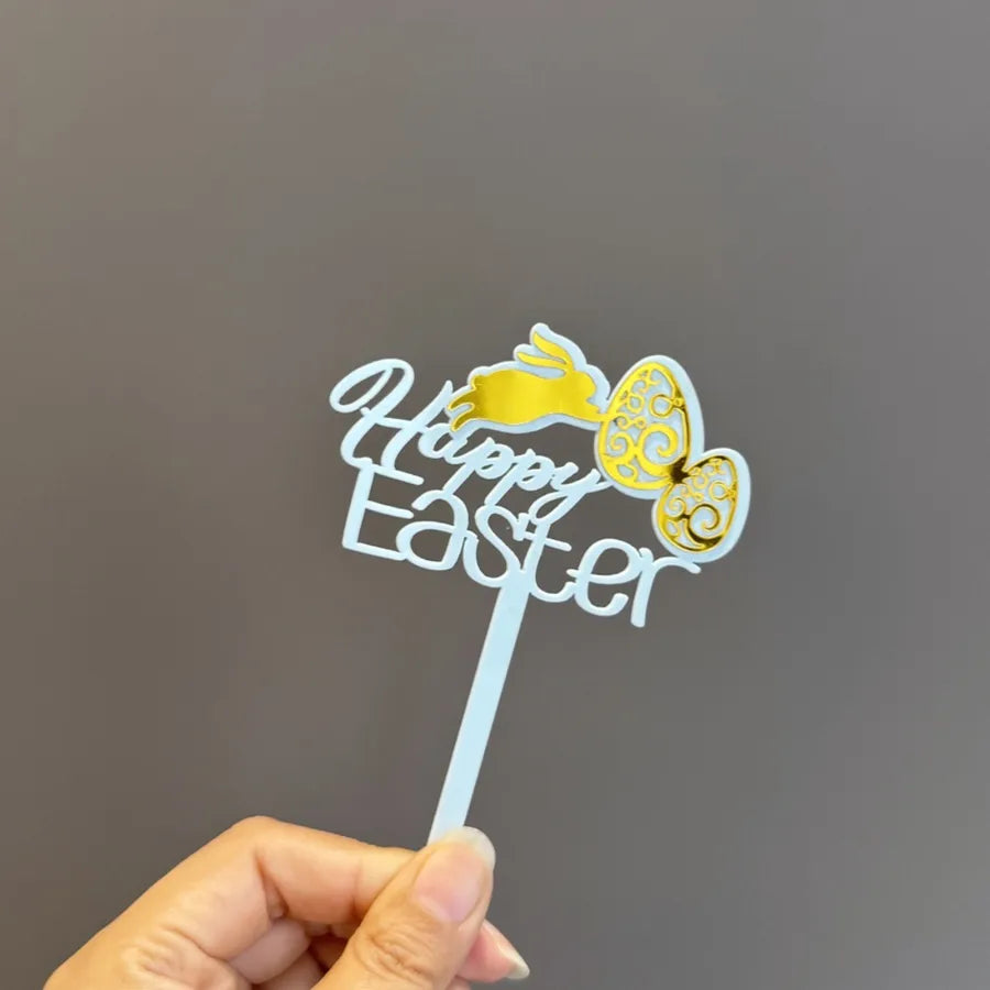 Easter Birthday Cute Rabbit Letter Acrylic Party Birthday Cake Decorating Supplies Party Supplies Cake Decorating Supplies 1 Piece