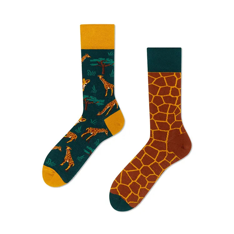 unisex casual animal cotton crew socks a pair