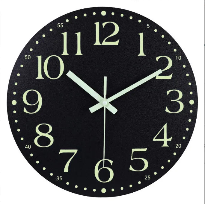 Retro Round Wood pendant Wall Clock Artificial Decorations