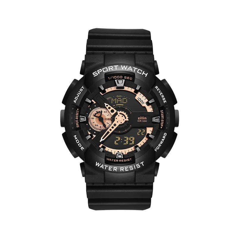 Electronic Watch Sports High School Students Men's Luminous Electronic Watch Trendy Alarm Clock Men's Multifunctional Teenagers