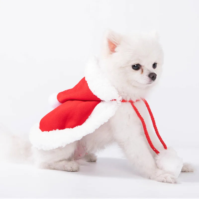 Cute Polyester Christmas Animal Santa Claus Pet Clothing