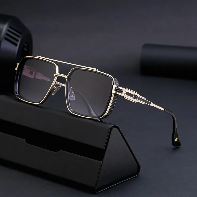 Retro Classic Style Square Pc Square Full Frame Men's Sunglasses
