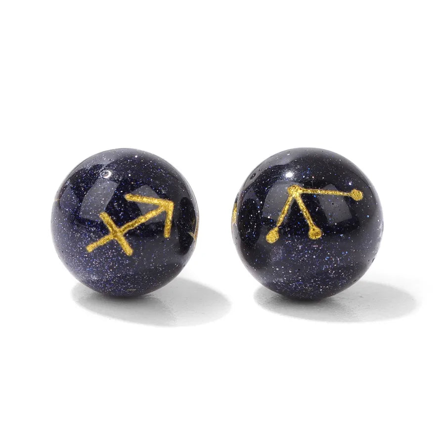 1 Piece Diameter 10mm Stone Constellation Beads