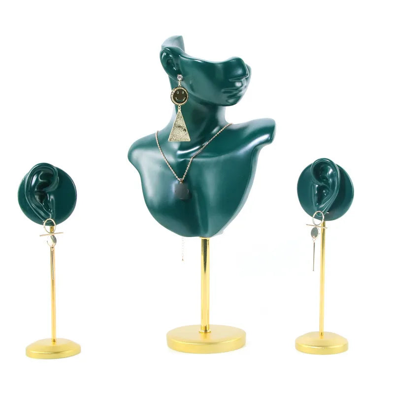 1 piece retro ear resin jewelry rack
