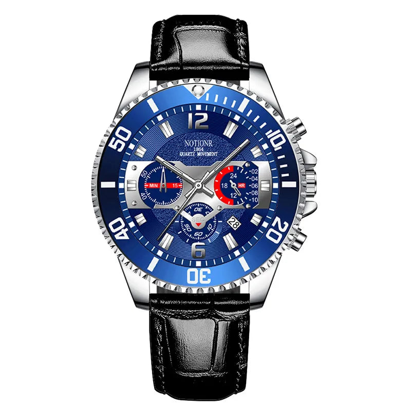 business color block single folding buckle quartz men's watches