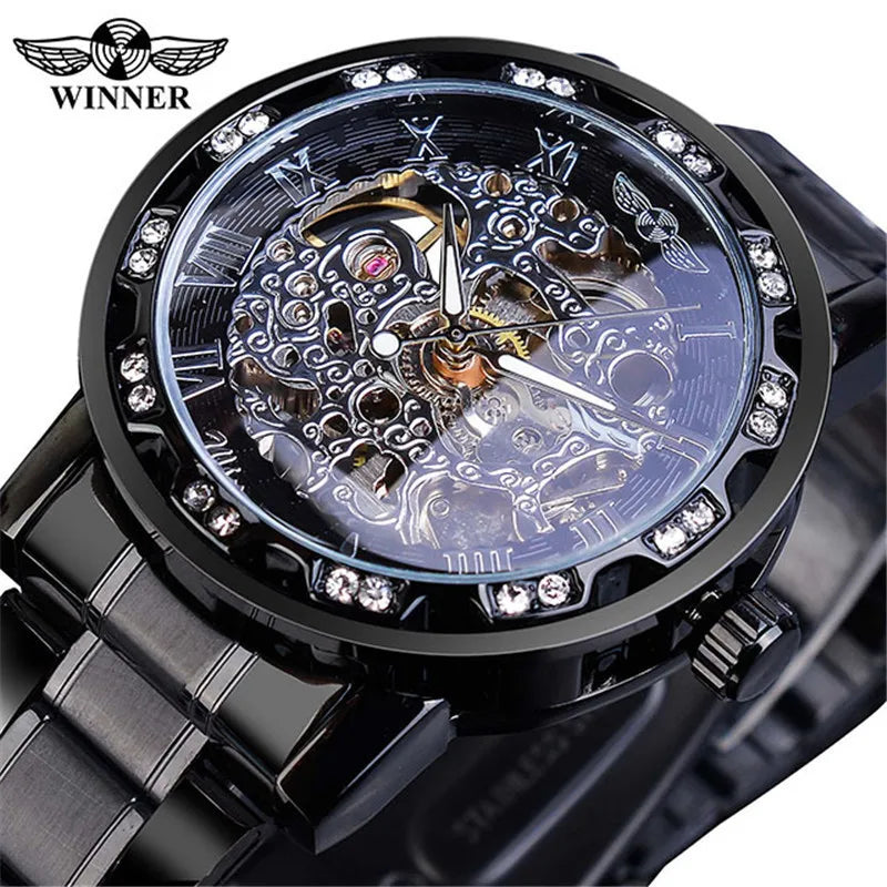 casual geometric buckle mechanical men's watches
