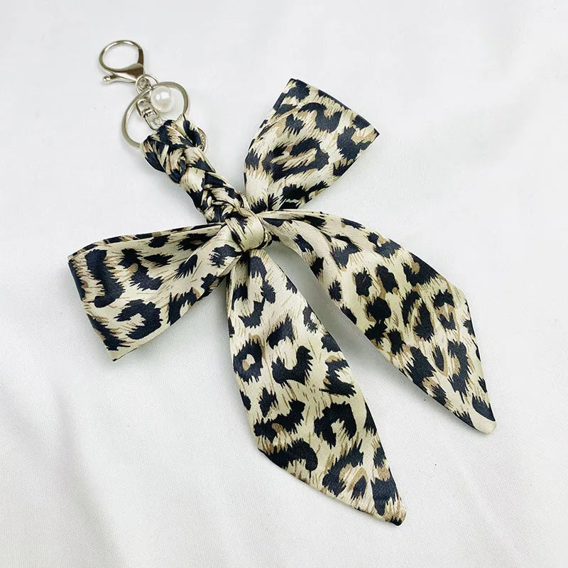 Sweet Simple Style Bow Knot Cloth Metal Unisex Bag Pendant Keychain