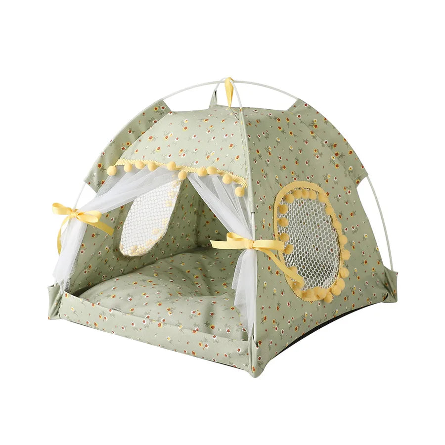 simple style cloth color block pet bed