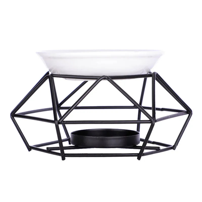 Factory wholesale  wrought iron aromatherapy stove essential oil stove candlestick pleasure body and mind full English color box quality inspection