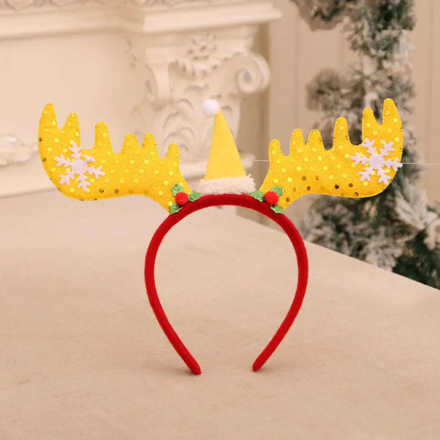 Christmas Cute Snowman Antlers Elk Nonwoven Party Festival Hair Band Costume Props Party Accessories