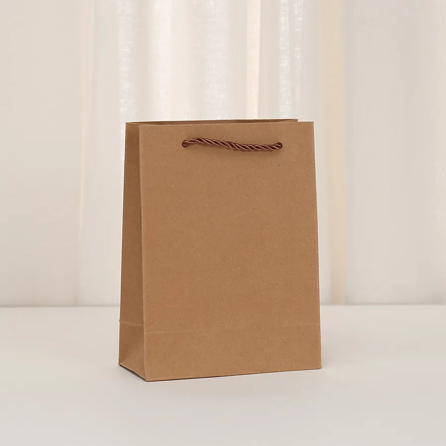 Simple Style Solid Color Kraft Paper Daily Birthday Gift Bags Party Supplies Gift Wrapping Supplies 1 Piece