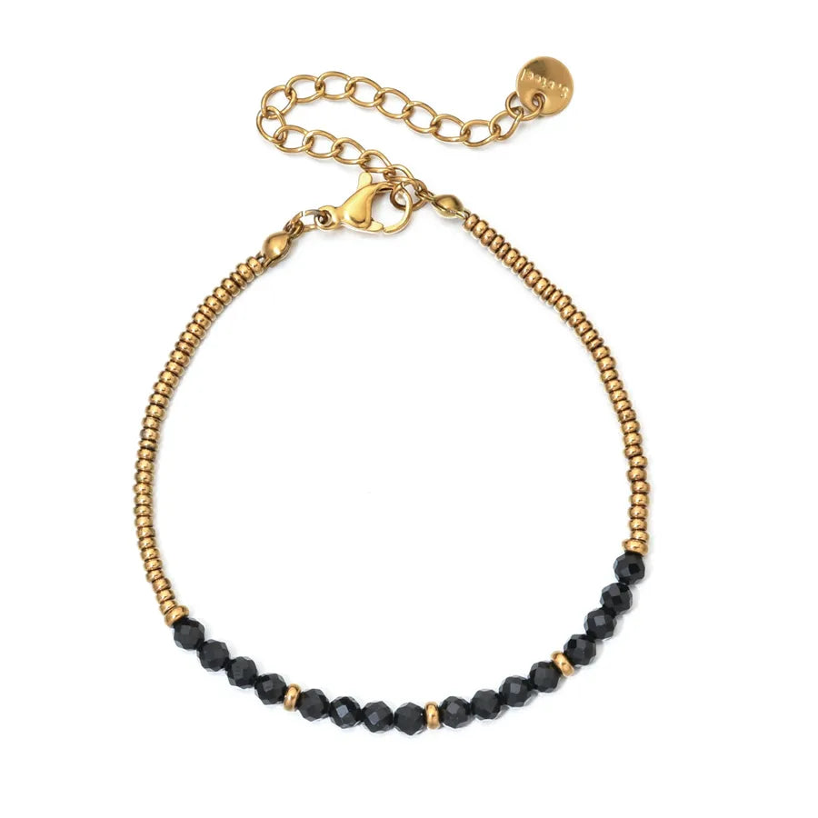 Vintage Style Geometric natural stone Beaded Chain Bracelets In Bulk