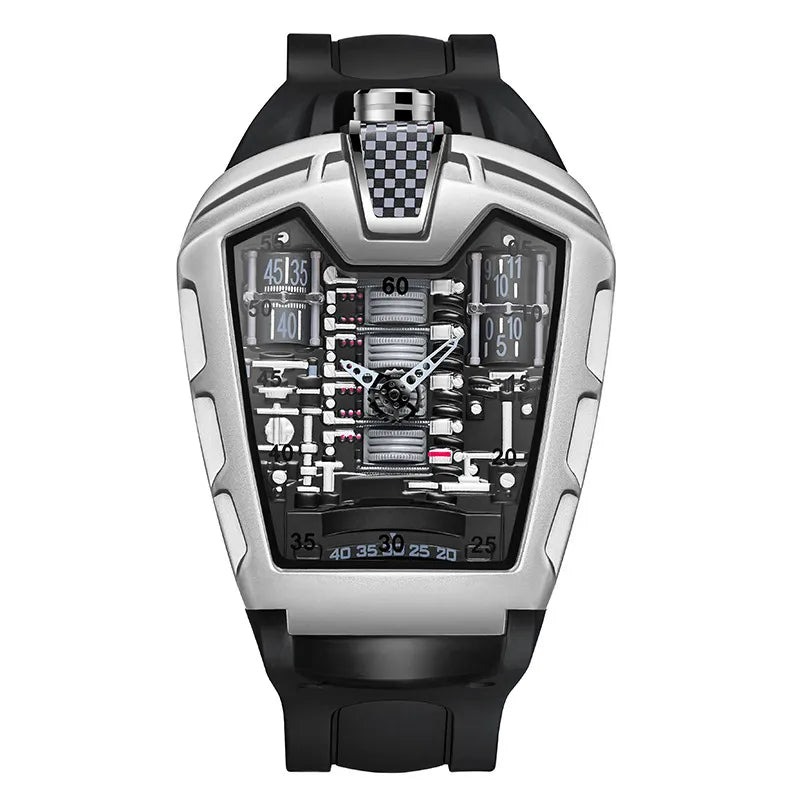 Sports Solid Color Single Folding Buckle Quartz Watch Men's Watches