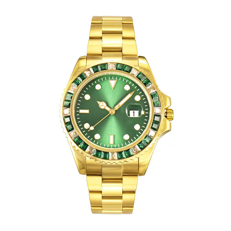 Business Solid Color Folding Buckle Quartz Watch Men's Watches