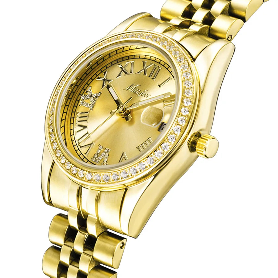 Casual Elegant Solid Color Butterfly Double Snap Quartz Men's Watches