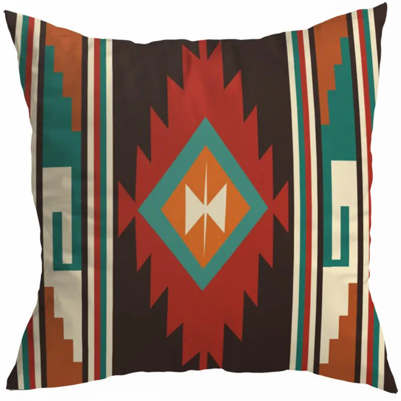 vacation sweet geometric stripe solid color linen fibre peach skin pillow cases