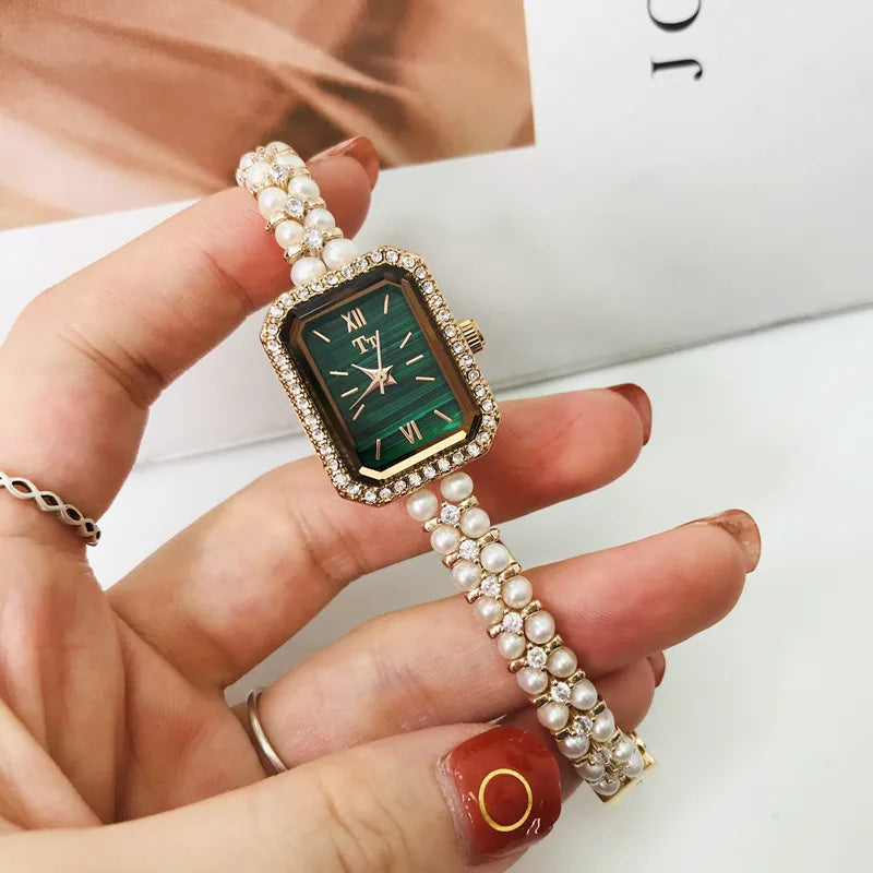 Elegant Streetwear Rectangle Jewelry Buckle Quartz Watch Women's Watches