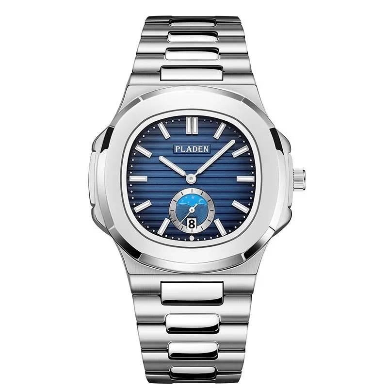 PLADEN Brand Watch hot Classic Men's High-end Fashion Business Stainless Steel Waterproof Quartz Watch