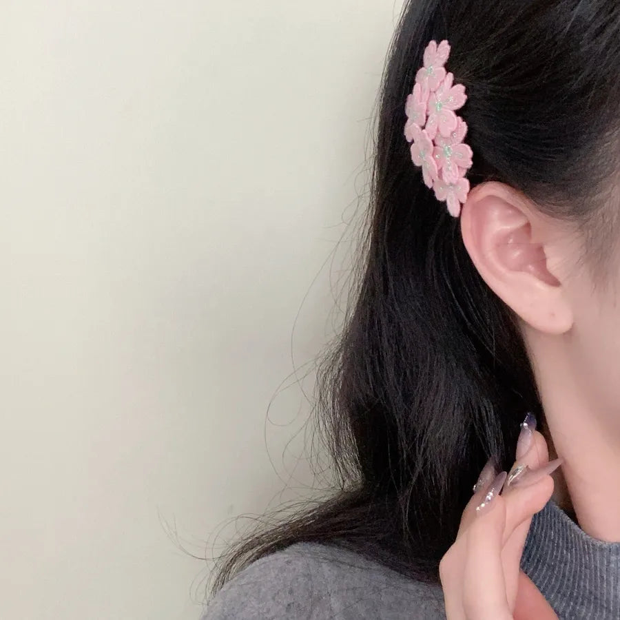 Super Fairy Artificial Flower Butterfly Flower Tassel Grip Female Sweet Style Unique and Exquisite Barrettes Ins All-Match Hair Accessories Fashion