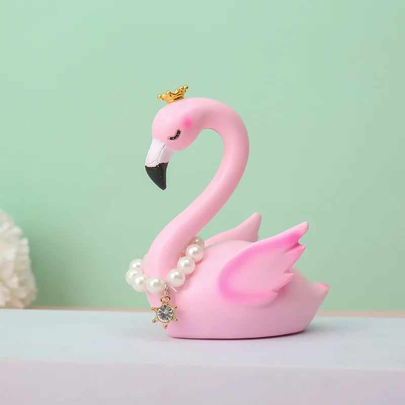 Creative  Flamingo Ornaments Home Living Room Bedroom Girl Room Decoration Props Resin Crafts