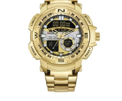 sports solid color single folding buckle quartz men's watches