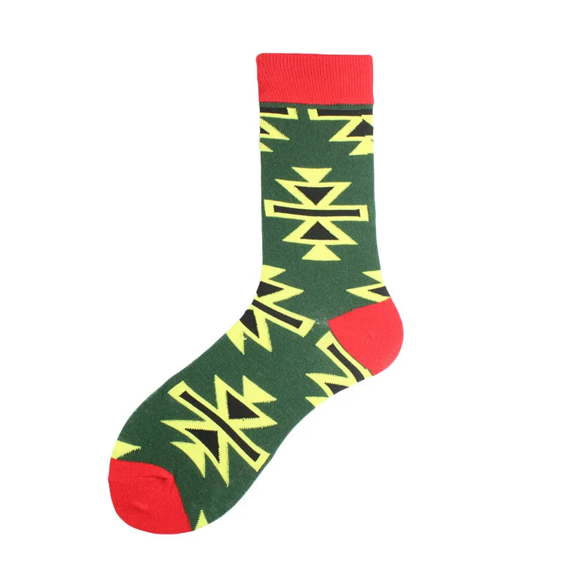 men's casual letter cotton polyester cotton crew socks a pair