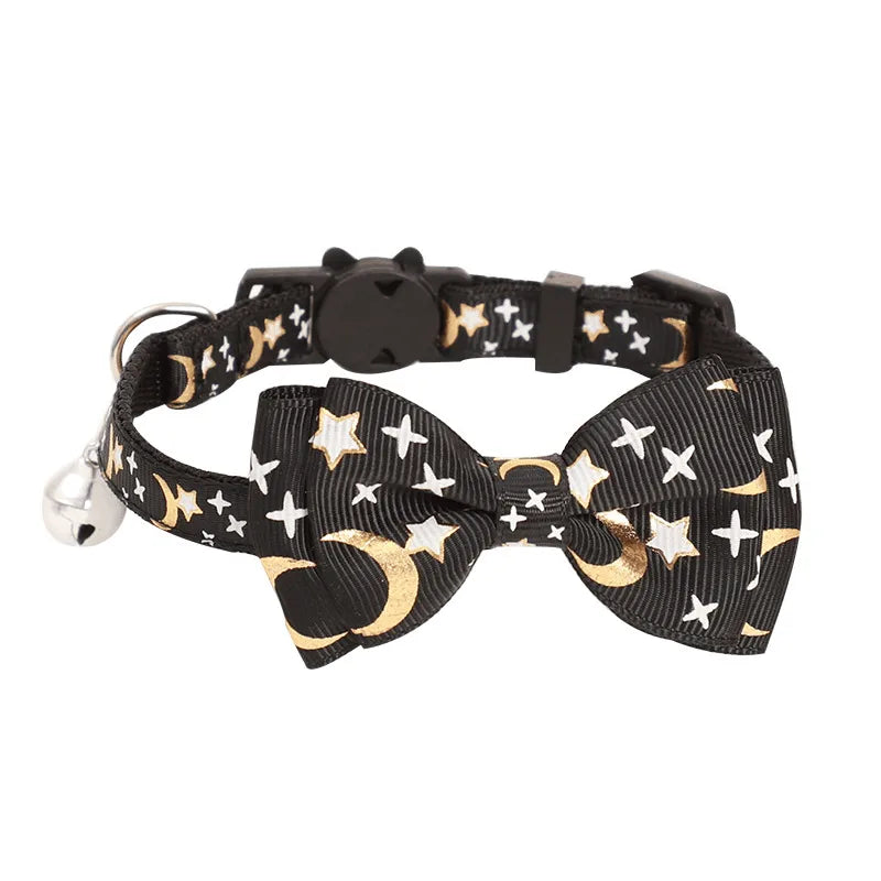 casual classic style polyester bow knot pet collar