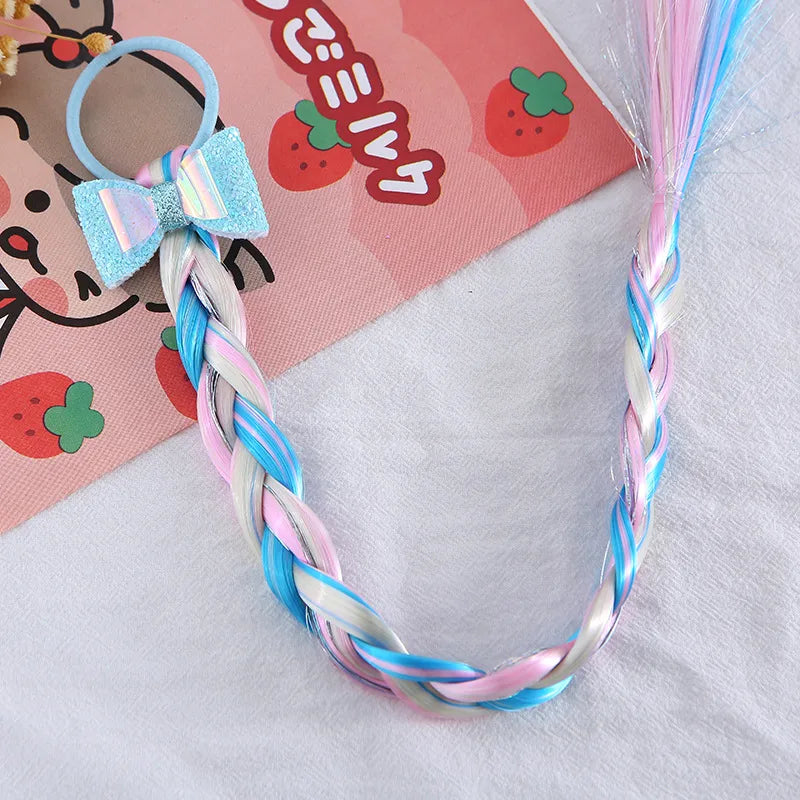 Cute Kid'S Color Block Plastic Hair Tie