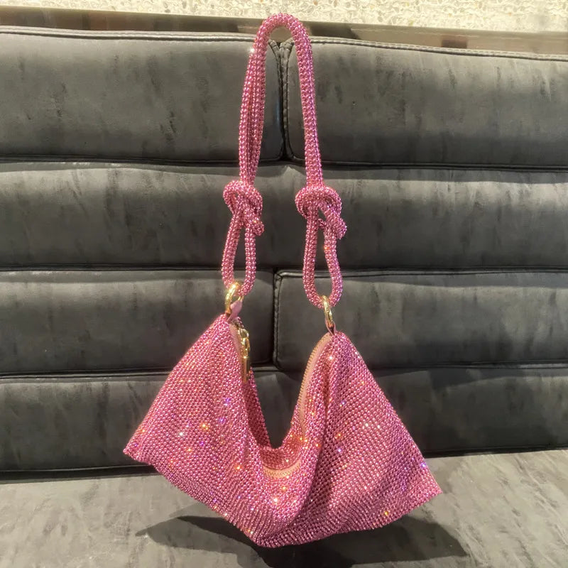 women's small polyester solid color classic style square zipper underarm bag
