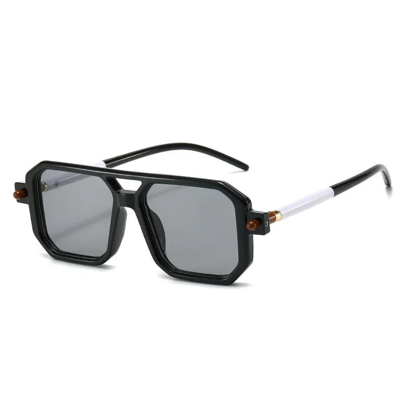 basic streetwear geometric ac square full frame men's sunglasses