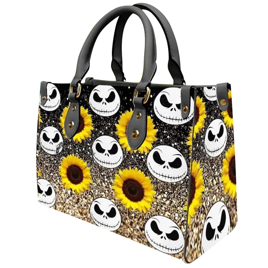 Halloween Women's Medium Pu Leather Letter Streetwear Square Hook Loop Tote Bag