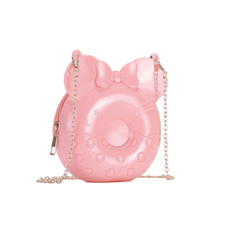 New Cute  Children's Bags Gel Bag Coin Purse Donut Mini Bag Shoulder Messenger Bag Foreign Trade