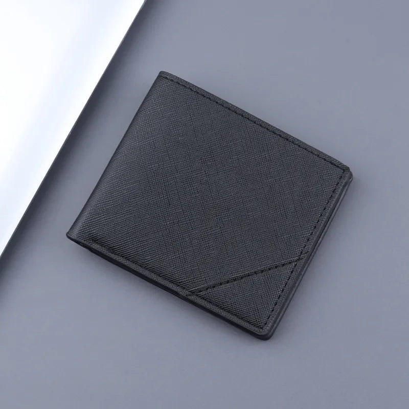 Men's Solid Color Pu Leather Open Small Wallets