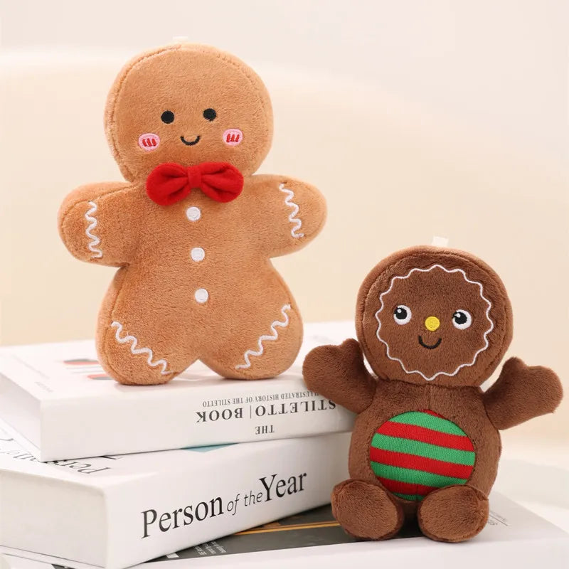 Christmas Decorative Cushion Santa Claus Toy Apple Peaceful Fruit Christmas wreath Cushion Gingerbread Man Cartoon Style
