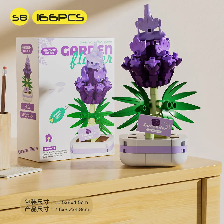 Kids(7-16Years) Flower Plastic Building Toys