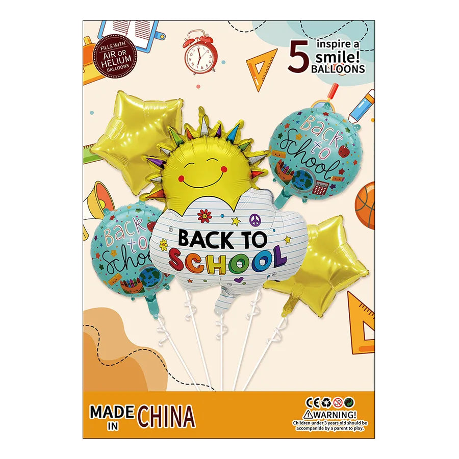 Back To School Classic Style Letter Star Balloon Aluminum Film Party Street Balloons