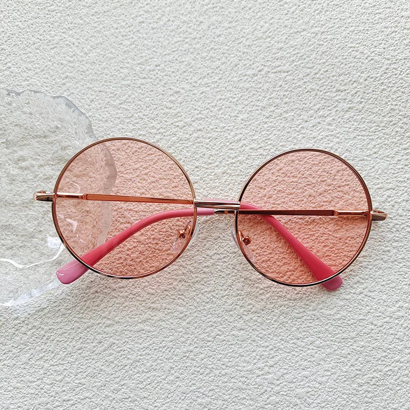 Casual Cute Color Block Pc Resin Special-Shaped Mirror Full Frame Kids Sunglasses