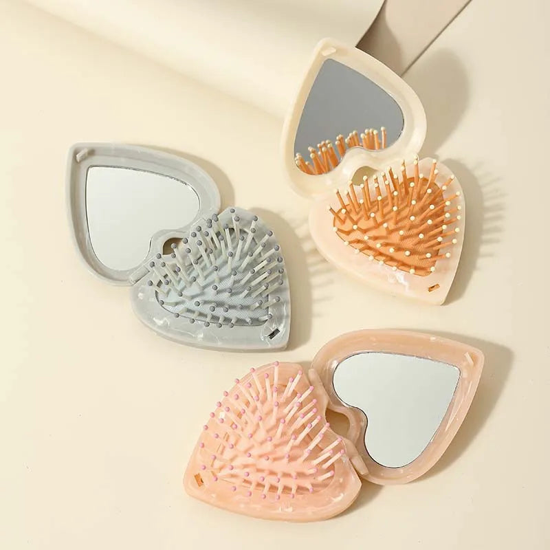 Vintage Style Simple Style Heart Shape Plastic Hair Comb