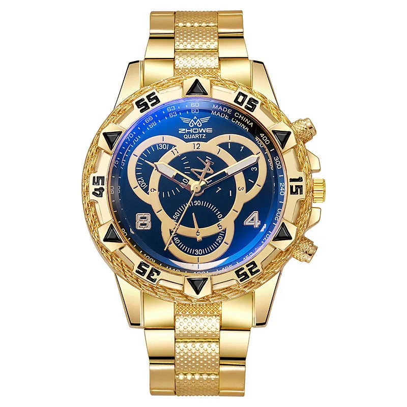 Elegant Lady Geometric Single Folding Buckle Quartz Men's Watches