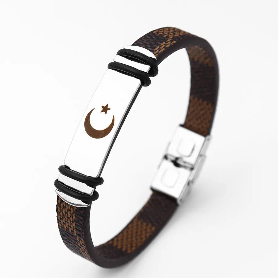 Retro Punk Animal rope Titanium Steel Plating Men's Bangle Men Cord & Leather Bracelets