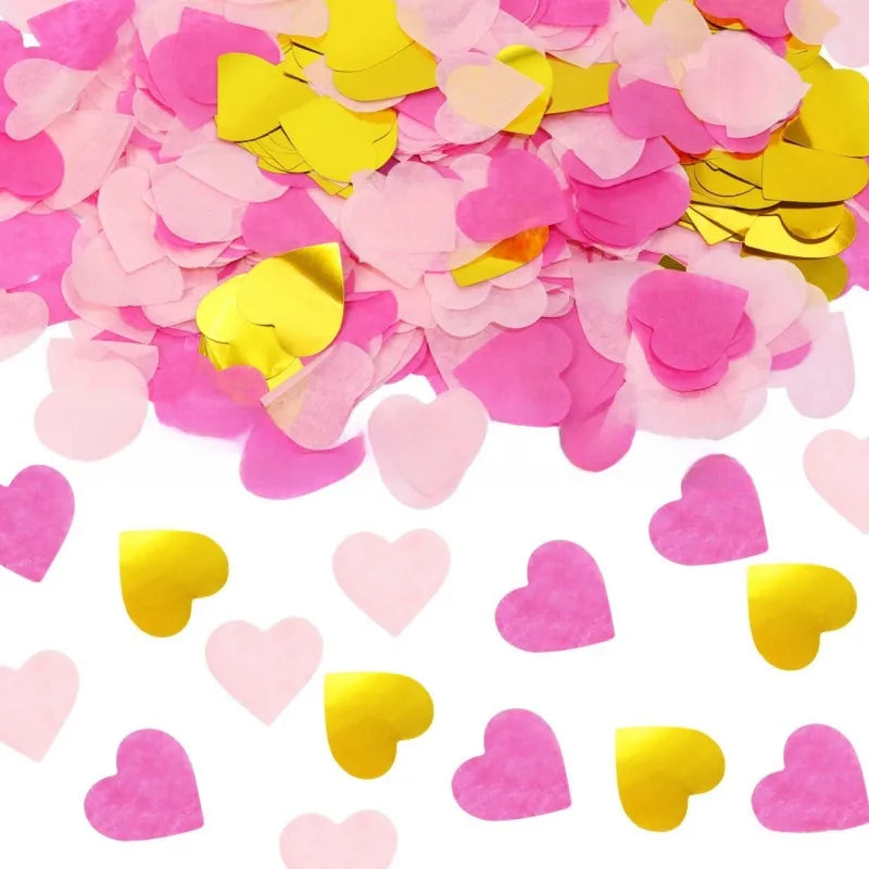 2.5cm heart-shaped love paper pieces Valentine's Day wedding venue hand-held throwing paper scraps transparent balloon filler