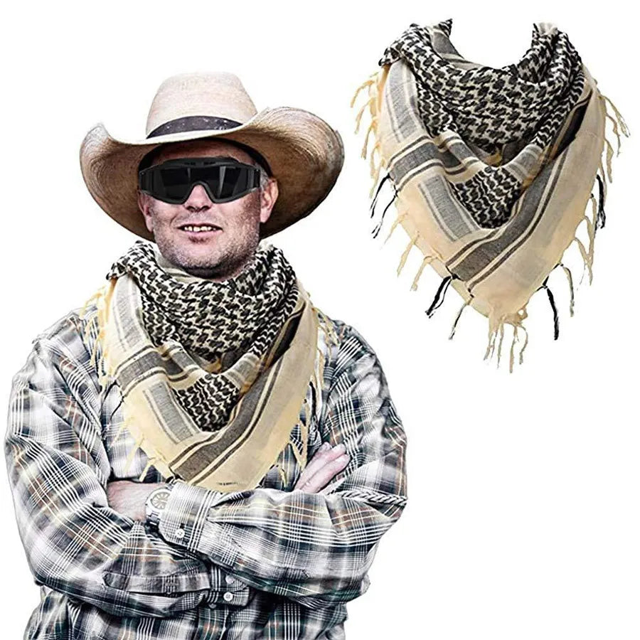 Desert Tactical scarf pure cotton men and women same military headscarf motorcycle colorful egg CS mask Arab headscarf