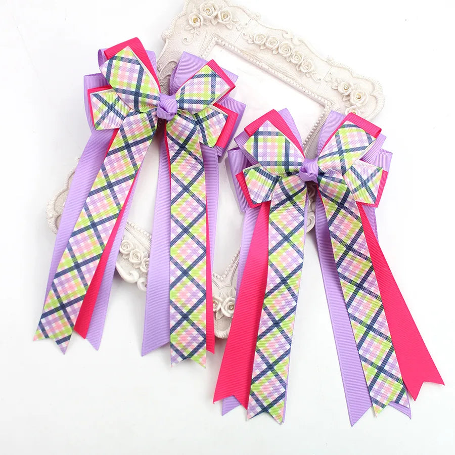 Equestrian Bow Three-layer Heavy Industry Ribbon Bow Sports Hairpin Horse Riding Girl Decoration Headwear Children